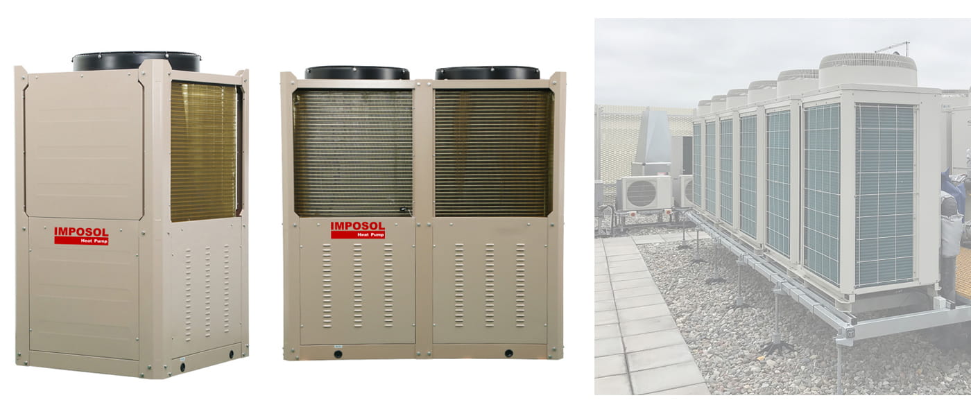 30~80 kW Monoblock DC Inverter & EVI Aeris ad Aquae Caloris Pump Calefactionem / Refrigerium